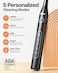 Bitvae Electric Toothbrush for Adults - Ultrasonic Electric Toothbrushes with 8 Brush Heads, ADA Accepted Power Rechargeable Toothbrush with 5 Modes, Smart Timer, Black D2