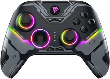 
EasySMX X15 Wireless Controller, RGB Lighting, Dual Hall Effect, Multi-Platform, 2.4G/Bluetooth/Wired, Rear Programmable Buttons, Drift-Free Precision, Long Lifespan, Mecha   X15