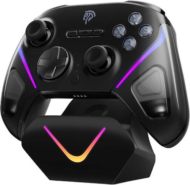 EasySMX D10 Wireless Game Controller, EasyPos&trade; Technology, 1000Hz Polling Rate, 4-Level Vibration Adjustment, 6-Axis Motion, 1000mAh Battery, Full Mecha Buttons, Space Black   D10