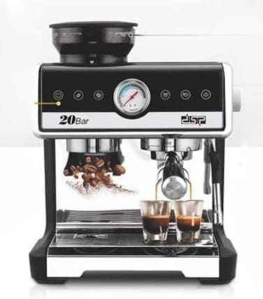 DSP KA3107 Espresso Coffee Maker 2.6L Water Tank ULKA 20 Bar + 4 Bar.2250W