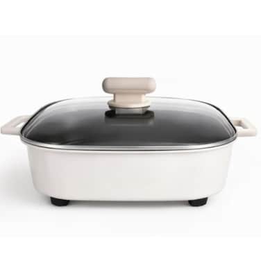 Tradeo 6L Multifunctional Electric Pot 1600W Non-Stick Cooker with Thermostat Control