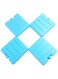 Ice blocks Ice Packs for Lunch Boxes Cooler Ice Packs Long Lasting Lunch Ice Packs Slim Reusable Cool Packs for Cooler Freezer Ice Packs Stackable Square Design Blue (Set of 4)