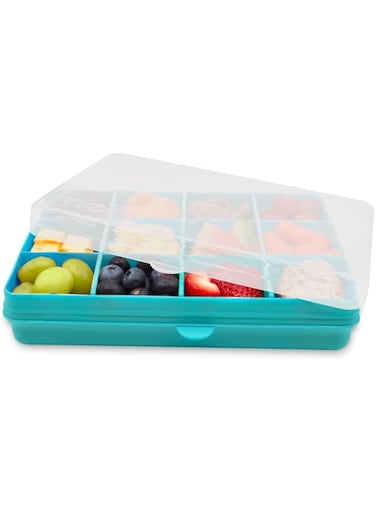 melii Snackle Box - 12 Compartment Snack Container with Removable Dividers for Customizable Storage - Ideal for On the Go Snacking, BPA Free, Easy to Open and Clean