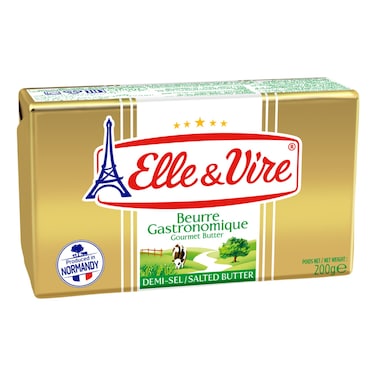 Elle &amp; Vire Gourmet Salted Butter, 200g