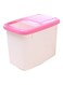 AN Rice Noodles Storage Bucket Dispenser Container Box   Storage Tissue With Counting Cup White/Pink 33x25x19CM