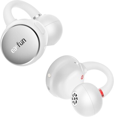 EarFun Clip Open Ear Headphones, Clip on Earphones Wireless Bluetooth 6.0 Headphones, Adaptive Comfort with Secure Fit, LDAC, 2 Mics AI ENC Call, Hi-Res Audio, 40H Playtime, IP55