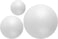 CRAFT MAGIC 3pcs 3 Sizes White Foam Balls, Styrofoam Polystyrene Craft Balls, Art Decoration Foam Balls for Arts, Crafts and School Projects.