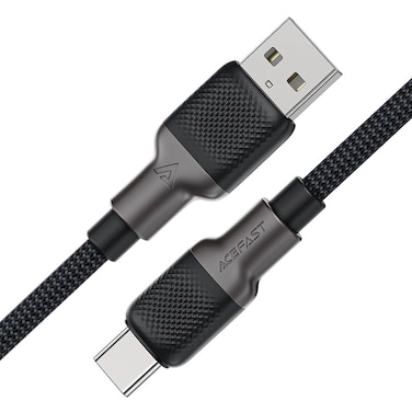 ACEFAST C10-04 CABLE USB-A to USB-C silicone braid charging data cable, black