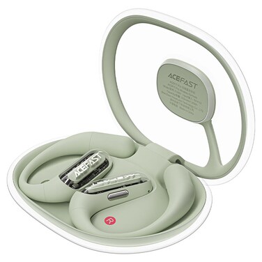 سماعات أذن ACEFAST AceFit Pro المفتوحة، وضع الأمان الليلي للرياضة، صوت جهير قوي، راحة فائقة، بلوتوث 5.4، 30 ساعة مع شاشة رقمية، سماعات أذن رياضية IP54 للتمرين - زهر الكرز