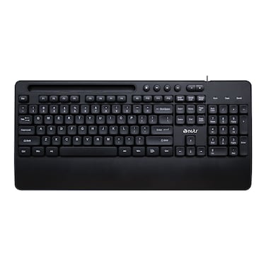 NCTS KB9B Wired Keyboard with Tablet/Mobile/Pen Holder, Compatible with USB 2.0/3.0, Support USB1.0/1.1 English, French Layout for Win/Mac, Desktop, Laptop,1 Year Warranty (ENGLISH KEYBOARD)