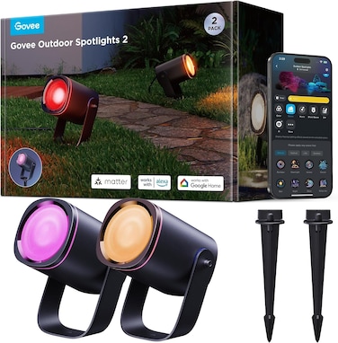 Govee RGBICWW Outdoor Spotlights (Pack of 2) - H7093