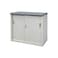 Tactix Metal Storage Cabinet with Adjustable Shelf and Sliding Doors, Steel Locking Storage Cabinet for Home, Office, Garage, Utility Room and Basement, 89W x 47D x 83.4H cm- 326256