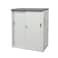 Tactix Metal Storage Cabinet with Adjustable Shelves and Sliding Doors, Steel Locking Storage Cabinet for Home, Office, Garage, Utility Room and Basement, 89W x 47D x 120H cm- 326257B