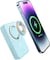 Baseus 10000mAh Magnetic Mini Power Bank, 30W PD Fast Charger with MagSafe Wireless and USB-C Cable for iPhone 16/15/14/13/12, iPads, Galaxy, Dual Device Charging, Compact Portable Charger (Blue)
