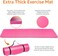Yoga Gym Floor Mat with Carrying Strap Pink