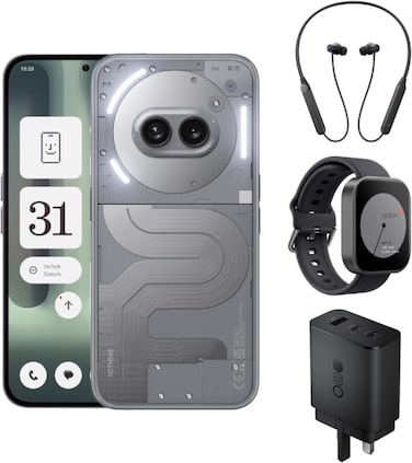 Nothing Phone (2a) Plus 12 + 256 GB Grey + Bundle Offer CMF Neckband,CMF Watch Pro and CMF 65W Gan
