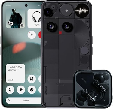 نوثينج فون (3) A024، رام سعة 16 جيجابايت، 512 جيجابايت، الجيل الخامس، لون أسود، حزمة (كاميرا 50 ميجابكسل، شاشة مرنة AMOLED LTPS بدقة FHD+ مقاس 6.67 بوصة، بطارية 5150 مللي أمبير/ساعة)