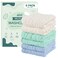HOMEXCEL Face Wash Cloths 6 Pack, Reusable Makeup Remover Cloths Soft Muslin Washcloths for Sensitive Skin, 10 x 10 Inch Face Towels for Washing Face (White-Green-Blue)