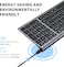iClever BK10 Bluetooth Keyboard- Universal Wireless &amp; Rechargeable Ultra-Slim with Number Pad, Ergonomic Design, Compact Size, Stable Connection for Windows, iOS, Android - Gray Black
