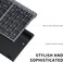 iClever BK10 Bluetooth Keyboard- Universal Wireless &amp; Rechargeable Ultra-Slim with Number Pad, Ergonomic Design, Compact Size, Stable Connection for Windows, iOS, Android - Gray Black
