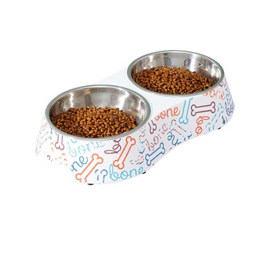 Cozy Paws Double Melamine Bowl - 28.5X13.5X6CM