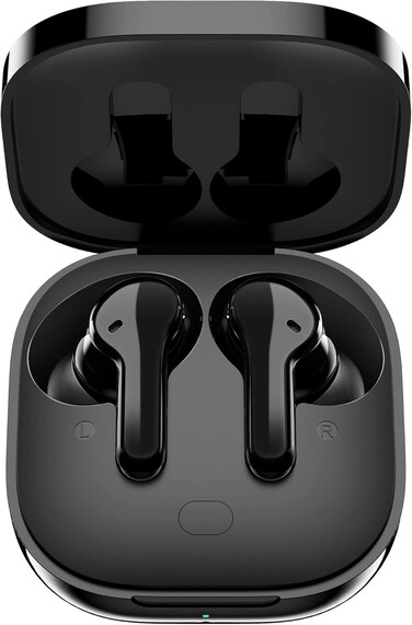 QCY T13 Bluetooth Earphones, HiFi Stereo Deep Bass TWS Wireless Earbuds, 40H Playtime, Clear Calls, IPX5 Waterproof, Touch Control Ear Buds for Android iPhone, Black