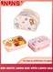 Lunch Box For Kids Adult,Bento Luch Box With Cutlery Set, Stainless Steel Interior And Insulation,Easy Meal Prep For Kids School With Matching Lunch Bag,Microwaveable,Leakproof,Portable,Pink