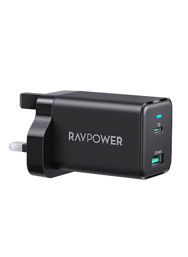 RAVPOWER&nbsp;RP-PC170 PD Pioneer 30W 2-Port Wall Charger Black