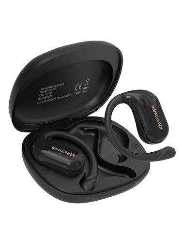 RAVPOWER RP-BH1016 Open-Ear True Wireless Bluetooth Earbuds- Black