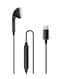 RAVPOWER Mono Earphone with USB-C Plug, In-Line Remote Control, Hands-Free Calling, Comfortable Fit Black