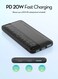 RAVPOWER&nbsp;10000 mAh PD 20W 3-Port Power Bank, Fast Charging PD/QC, Charge 3 Devices Simultaneously, Universal Compatibility for iPhone 15/16 &amp; More, Dual USB-C + USB-A, iSmart Technology Black