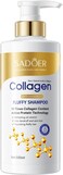 SADOER Collagen Anti-Dandruff Fluffy Shampoo 500ml Oil Control Nourishing Repair Scalp Care Volumizing Daily Use Hair Shampoo Men Women
