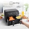 Hisense Dual Basket Air Fryer, 9L, H09AFBK2S5, Preset Menus, 360 Degree Circulation, LED Display, Dual Cooking Zone, Visible Basket