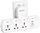 LENCENT Multi Plug Extension Socket with USB, 3 Way Electrical Outlet Extender with 2 USB, Wall Charger, Universal Plug Adapter, Charging Station for Home, Office, Kitchen, Individually Switched
