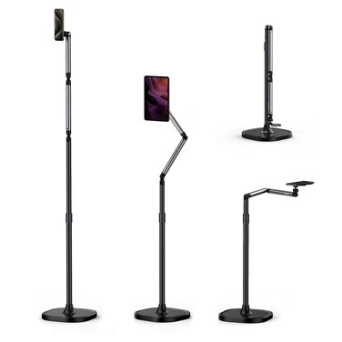 Telesin Magnetic Floor Stand for Phone &amp; Tablet with Telescopic Extension Pole and Fully Adjustable 360&deg; Rotation (P3-FS-01)