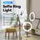 TELESIN 10-Inch Magnetic LED Selfie Ring Light with Phone Mount &ndash; Dimmable Fill Light with 1/4" Tripod Interface for YouTube, TikTok, Live Streaming &amp; Overhead Shooting (P3-FS-02)