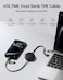 Retractable USB C Cable 【1m】, PD 60W Retractable USB C to USB C Fast Charging Data Cable , USB C Retractable Phone Charger Cable for iPhone 15/Pro/Plus/Pro Max/MacBook/iPad Pro/Samsung S24 - Black