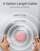 Retractable USB C Cable 【1m】, PD 100W Retractable USB C to USB C Fast Charging Data Cable , USB C Retractable Phone Charger Cable for iPhone 15/Pro/Plus/Pro Max/MacBook/iPad Pro/Samsung S24 - Pink