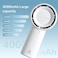 JISULIFE Handheld Turbo Fan [16H Max Cooling Time] Mini Portable, 4000mAh USB Rechargeable Personal, Battery Operated Small Pocket Fan with 5 Speeds for Travel/Outdoor/Home/Office - White