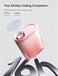JISULIFE Portable Necklace Fan with 100 Speeds, 40000RPM, Digital Display, 4500mAh Personal Waist Fan for 16H Cooling, Clip-On Wearable Design for Outdoor Travel, Fashionable Gift for Women(Pink)