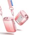 JISULIFE Portable Necklace Fan with 100 Speeds, 40000RPM, Digital Display, 4500mAh Personal Waist Fan for 16H Cooling, Clip-On Wearable Design for Outdoor Travel, Fashionable Gift for Women(Pink)