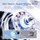 JISULIFE Turbo Hand Fan - Ultra Power Pocket Fan, Unique Sleek Design, 3600mAh Mini Handheld Fan with 5 Speeds, Lanyard, USB Rechargeable Portable Fan for Travel,Women,Men, Mini Fan Game Changer -Grey