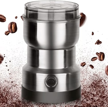 300W Electric Coffee Grinder &ndash; Stainless Steel Coffee &amp; Spice Grinder, Multifunctional Dry Grinder for Coffee Beans, Nuts &amp; Herbs, One-Touch Operation,