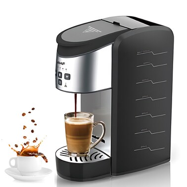 RAF 3-in-1 Coffee Maker 1500W   Capsule &amp; Ground Coffee Machine with 1320ml Water Tank   One-Touch Espresso Coffee Maker with Auto 30-Min Power-Off
