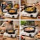 RAF Electric Single Burner Stove 1000W   Portable Electric Hot Plate with Non-Stick Surface   Adjustable Temperature Control &amp; Uniform Heat   Compact Electric Cooker for Home &amp; Travel