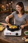 RAF Electric Single Burner Stove 1000W   Portable Electric Hot Plate with Non-Stick Surface   Adjustable Temperature Control &amp; Uniform Heat   Compact Electric Cooker for Home &amp; Travel