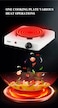 RAF Electric Single Burner Stove 1000W   Portable Electric Hot Plate with Non-Stick Surface   Adjustable Temperature Control &amp; Uniform Heat   Compact Electric Cooker for Home &amp; Travel
