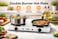RAF Electric Double Burner Stove 2000W   Dual Hot Plate Cooktop (1000W + 1000W)   Adjustable Heat Control   Non-Stick Easy-Clean Electric Stove for Kitchen &amp; Home