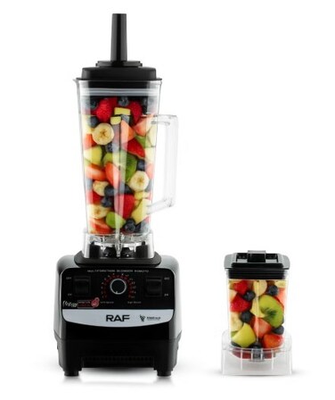 RAF Heavy Duty Electric Blender 2400W, 2.5L Jar, 6 Stainless Steel Blades, High-Speed Multifunction Blender for Smoothies, Juices, Ice Crushing &amp; Coffee Grinding