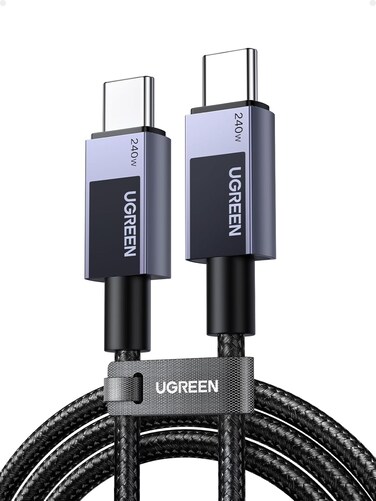 UGREEN USB C Cable 2M Braided 240W (48V 5A) Power Delivery PD 3.1, Fast Charging USB C to Type C Cable for MacBook Pro/Air, iPad Pro/Air 4, Samsung S25/S24/S23, iPhone 15/16/17 pro max